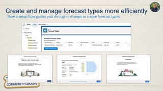 Create and manage forecast types more efficiently
Now a setup flow guides you through the steps to create forecast types.
 