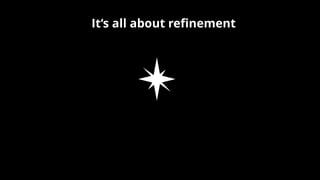 It‘s all about refinement
 