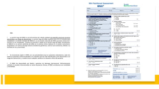 MNA.
• La versión larga del MNA es una herramienta de cribado validada que identifica personas ancianas
desnutridas o en riesgo de desnutrición. La versión larga del MNA requiere entre 10 y 15 minutos para
completarse. La versión revisada del MNA-SF, es una versión reducida del MNA que toma menos de 5
minutos en ser completada. Conserva la precisión y validez de la versión larga del MNA. Actualmente,
el MNA-SF es la versión preferida del MNA en la práctica clínica habitual en el ámbito comunitario,
hospitalario y en centros de larga estancia (residencias geriátricas, centros socio-sanitarios), debido a su
facilidad de uso y practicidad.
• Se recomienda repetir el MNA con una periodicidad anual en pacientes ambulatorios, cada tres
meses en pacientes institucionalizados o en aquellos que han sido identificados como desnutridos o en
riesgo de malnutrición, y cuando ocurra cualquier cambio en la situación clínica del paciente.
• El MNA fue desarrollado por Nestlé y geriatras de liderazgo internacional. Suficientemente
validado en estudios internacionales en varios escenarios clínicos, el MNA correlaciona con morbilidad
y mortalidad.
 