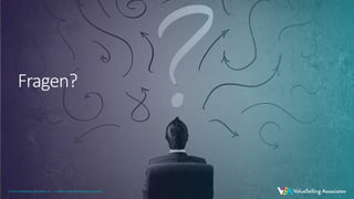 © 2021 ValueSelling Associates, Inc. | Creator of the ValueSelling Framework®
© 2021 ValueSelling Associates, Inc. | Creator of the ValueSelling Framework®
Fragen?
© 2021 ValueSelling Associates, Inc. | Creator of the ValueSelling Framework®
 