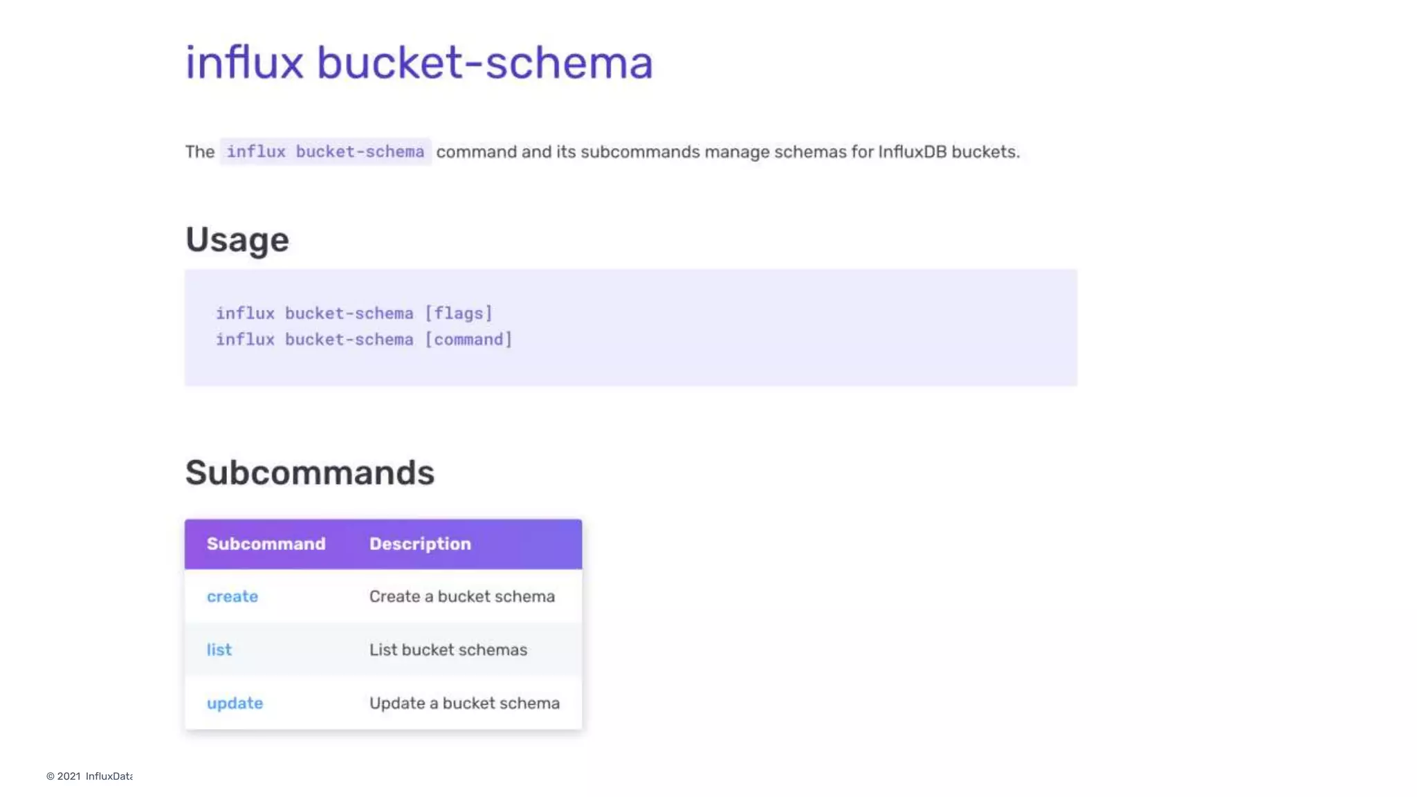 © 2021 InfluxData Inc. All Rights Reserved.
 