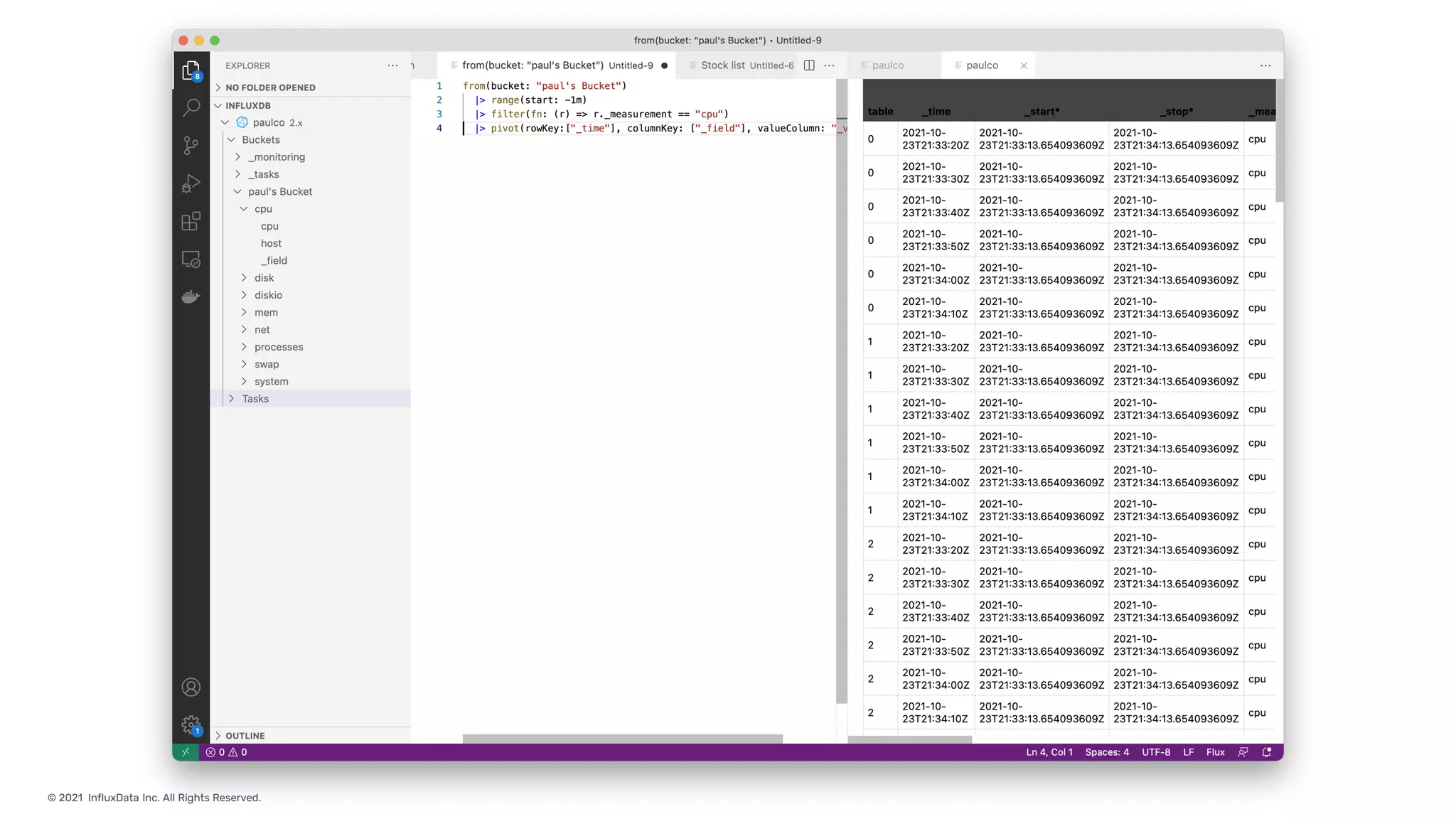 © 2021 InfluxData Inc. All Rights Reserved.
 