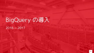BigQuery の導入
2016 ~ 2017
15
 