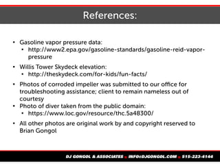 References:

Gasoline vapor pressure data:

http://www2.epa.gov/gasoline-standards/gasoline-reid-vapor-
pressure

Willi...