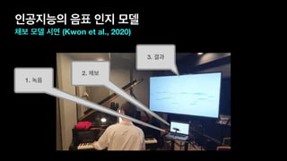 인공지능의 음표 인지 모델
채보 모델 시연 (Kwon et al., 2020)
1. 녹음
2. 채보
3. 결과
 