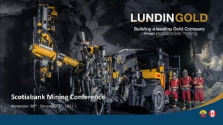 Scotiabank Mining Conference
November 30th - December 1st, 2021
 