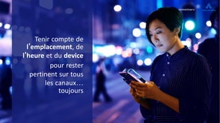 Copyright © Contentserv 2021. All Rights Reserved. Including: adding, changing, removing presented functionality.
15
Tenir compte de
l'emplacement, de
l'heure et du device
pour rester
pertinent sur tous
les canaux…
toujours
 