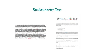 Strukturierter Text
 