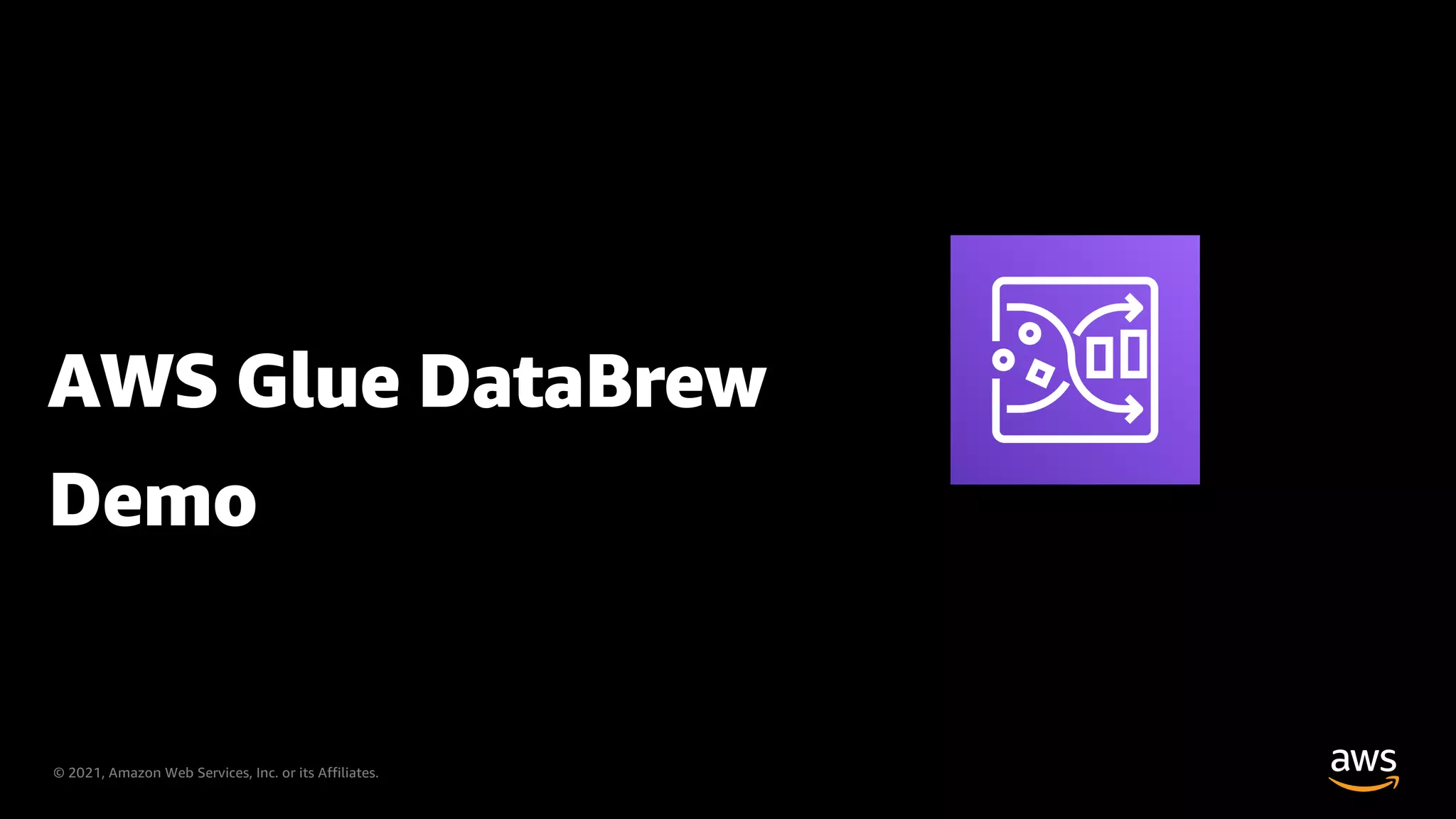 © 2021, Amazon Web Services, Inc. or its Affiliates.
Demo
AWS Glue DataBrew
 
