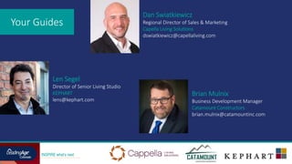 INSPIRE what’s next
Dan Swiatkiewicz
Regional Director of Sales & Marketing
Capella Living Solutions
dswiatkiewicz@capella...