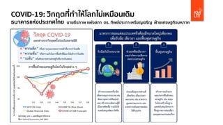 COVID-19: วิกฤตที่ทําให้โลกไม่เหมือนเดิม
ธนาคารแห่งประเทศไทย นายธีรภาพ แพ่งสภา ดร. ทิพย์ประภา เหรียญเจริญ ฝ่ายเศรษฐกิจมหภาค
 