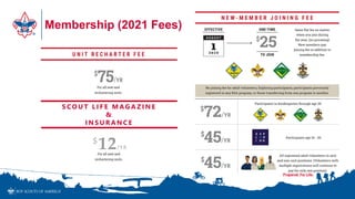 Membership (2021 Fees)
S C O U T L I F E M A G A Z I N E
&
I N S U R A N C E
 