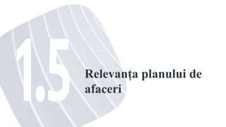 Relevanța planului de
afaceri
 
