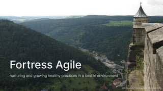 Fortress Agile
nurturing and growing healthy practices in a hostile environment
@bsktcase #FortressAgile #AgileMiniCon
 
