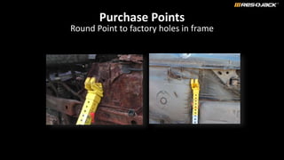 Purchase Points
Round Point to factory holes in frame
 