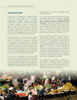ASOCIACIÓN DE INVESTIGACIÓN Y ESTUDIOS SOCIALES 3
Parte I: Libertad sindical, seguridad social, oportunidades de trabajo y...