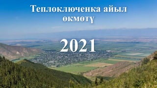 Теплоключенка айыл
өкмөтү
2021
 