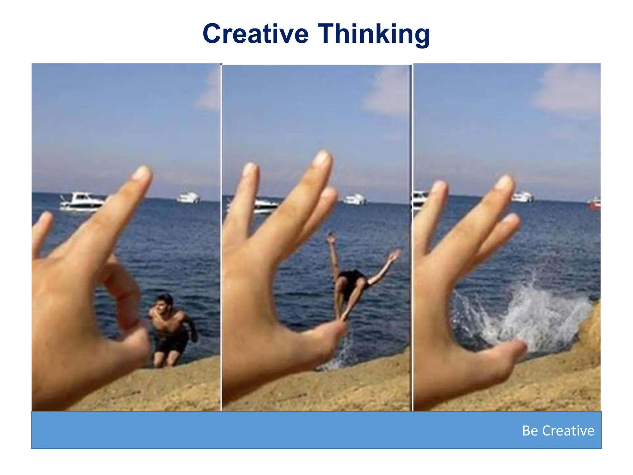 Be Creative
Creative Thinking
 