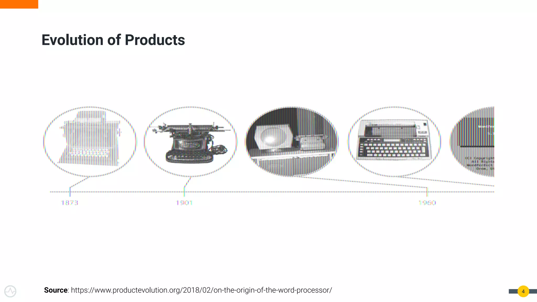 4
Evolution of Products
Source: https://www.productevolution.org/2018/02/on-the-origin-of-the-word-processor/
 