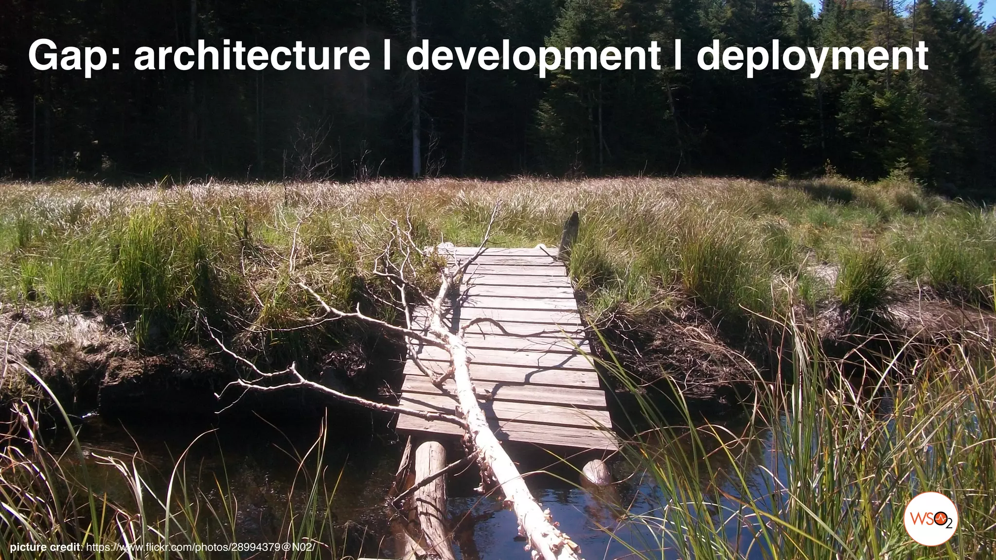 Gap: architecture | development | deployment
picture credit: https://www.flickr.com/photos/28994379@N02/
 