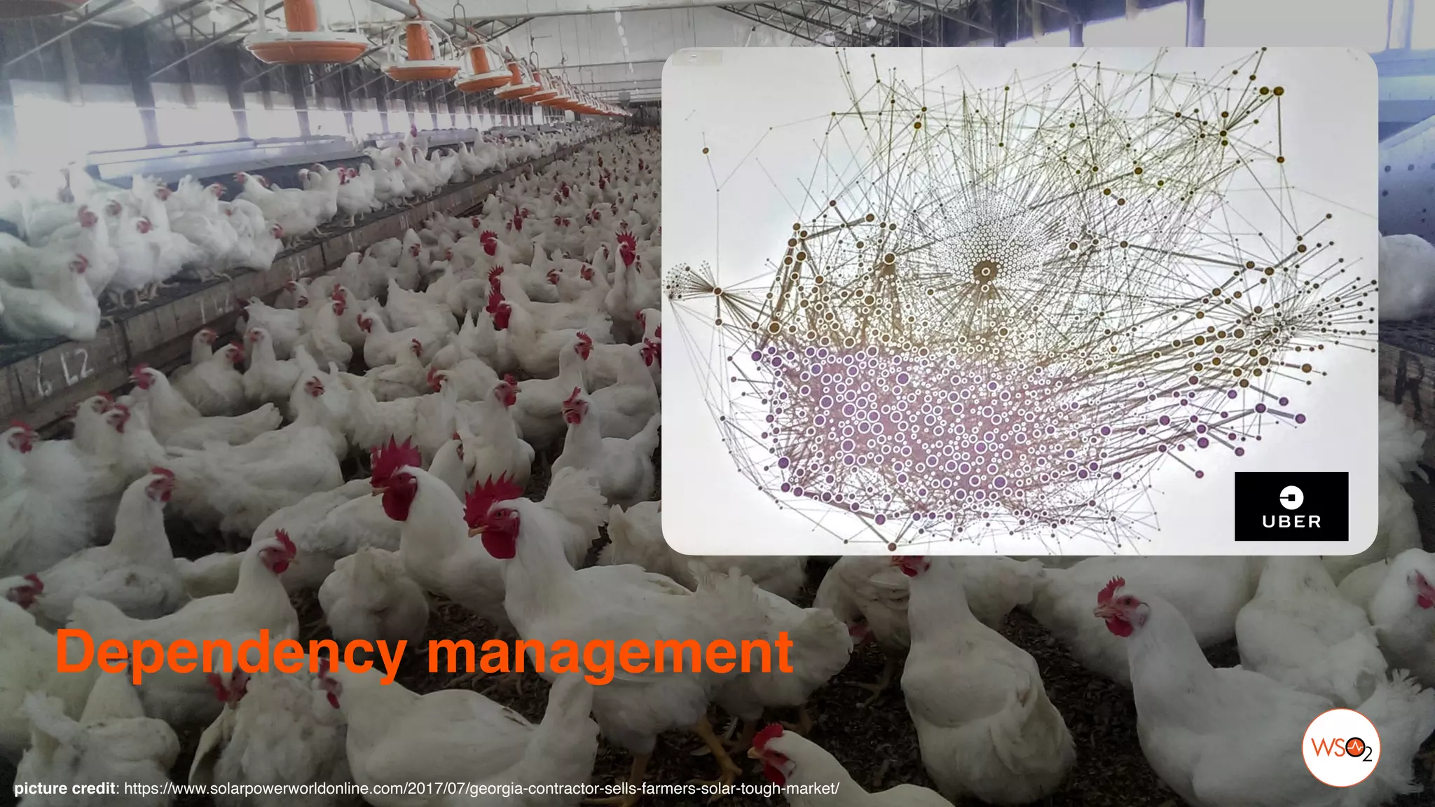 picture credit: https://www.solarpowerworldonline.com/2017/07/georgia-contractor-sells-farmers-solar-tough-market/
Dependency management
 