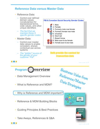 Business Value Through Reference and Master Data Strategies | PDF