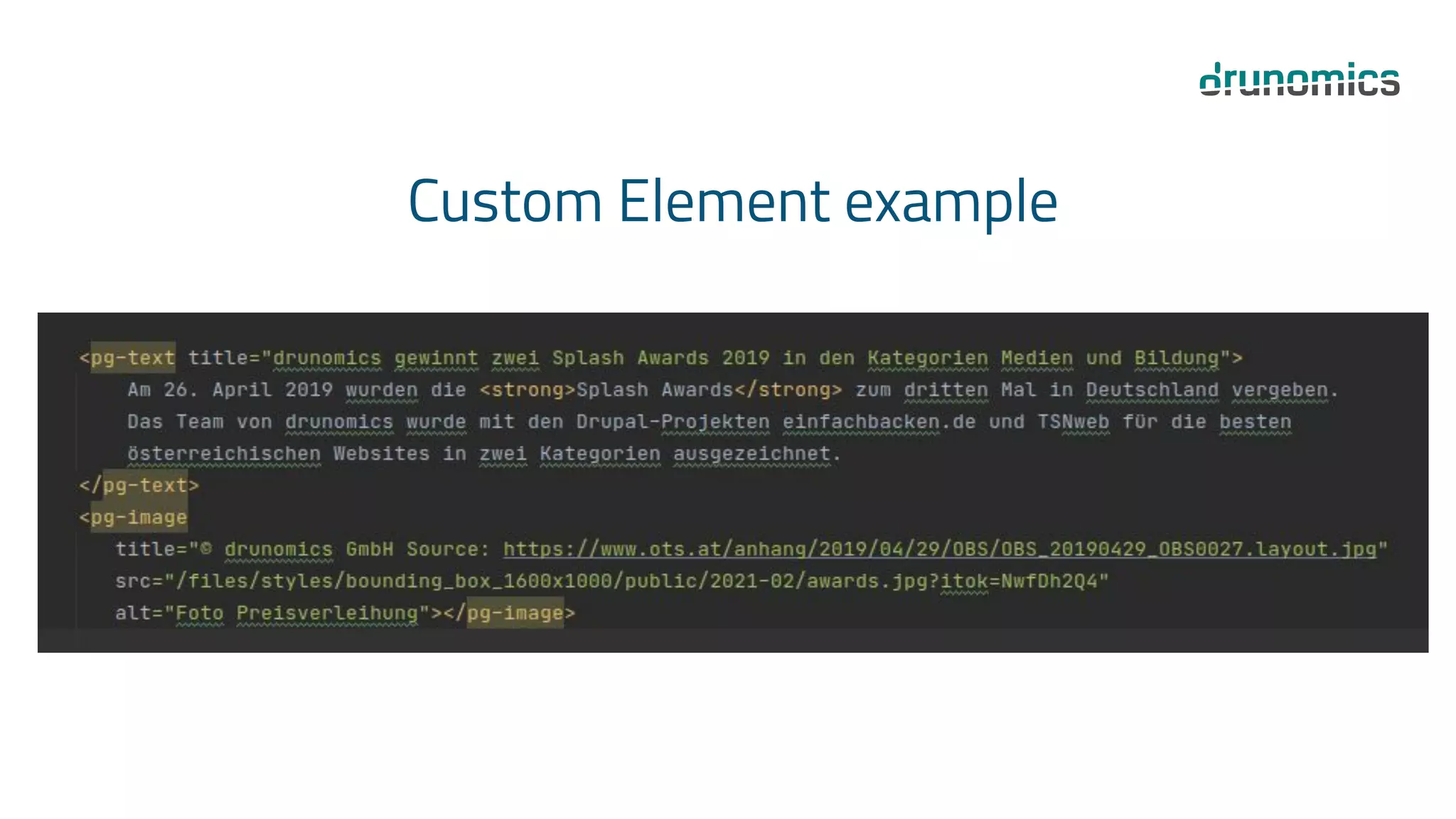 Custom Element example
 
