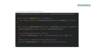 src/Processor/ParagraphTwitterProcessor:
 