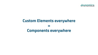 Custom Elements everywhere
=
Components everywhere
 