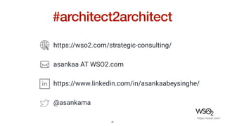 #architect2architect
42
https://wso2.com/
 