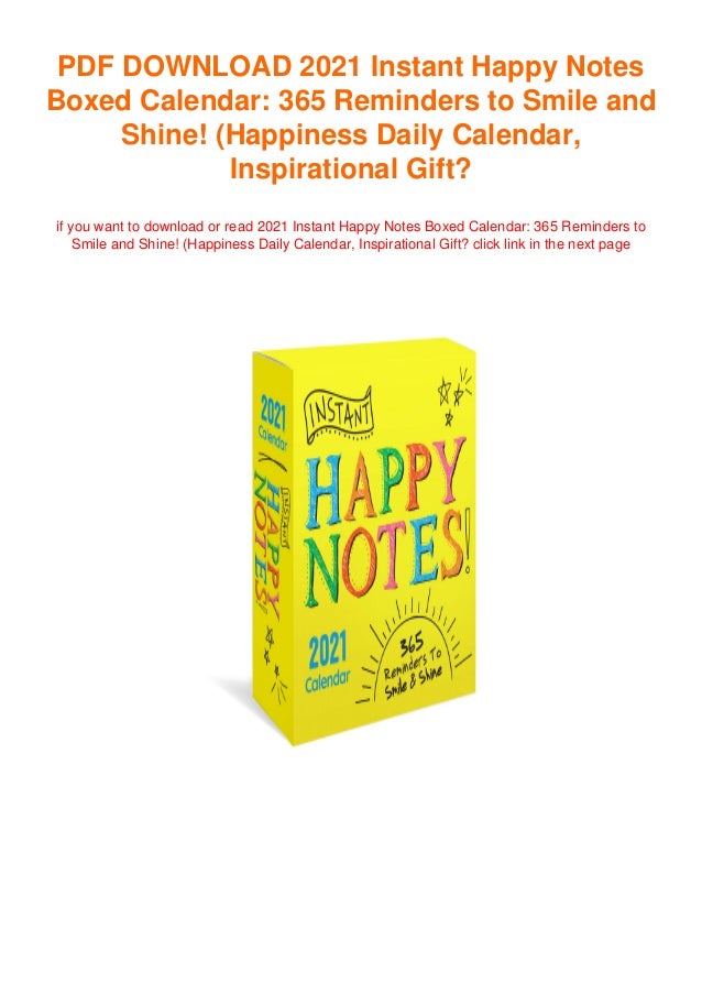 2025 Instant Happy Notes Boxed Calendar 