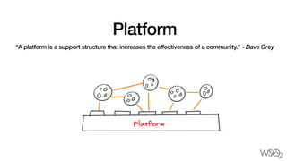 Platform


“A platform is a support structure that increases the effectiveness of a community.” - Dave Grey
 