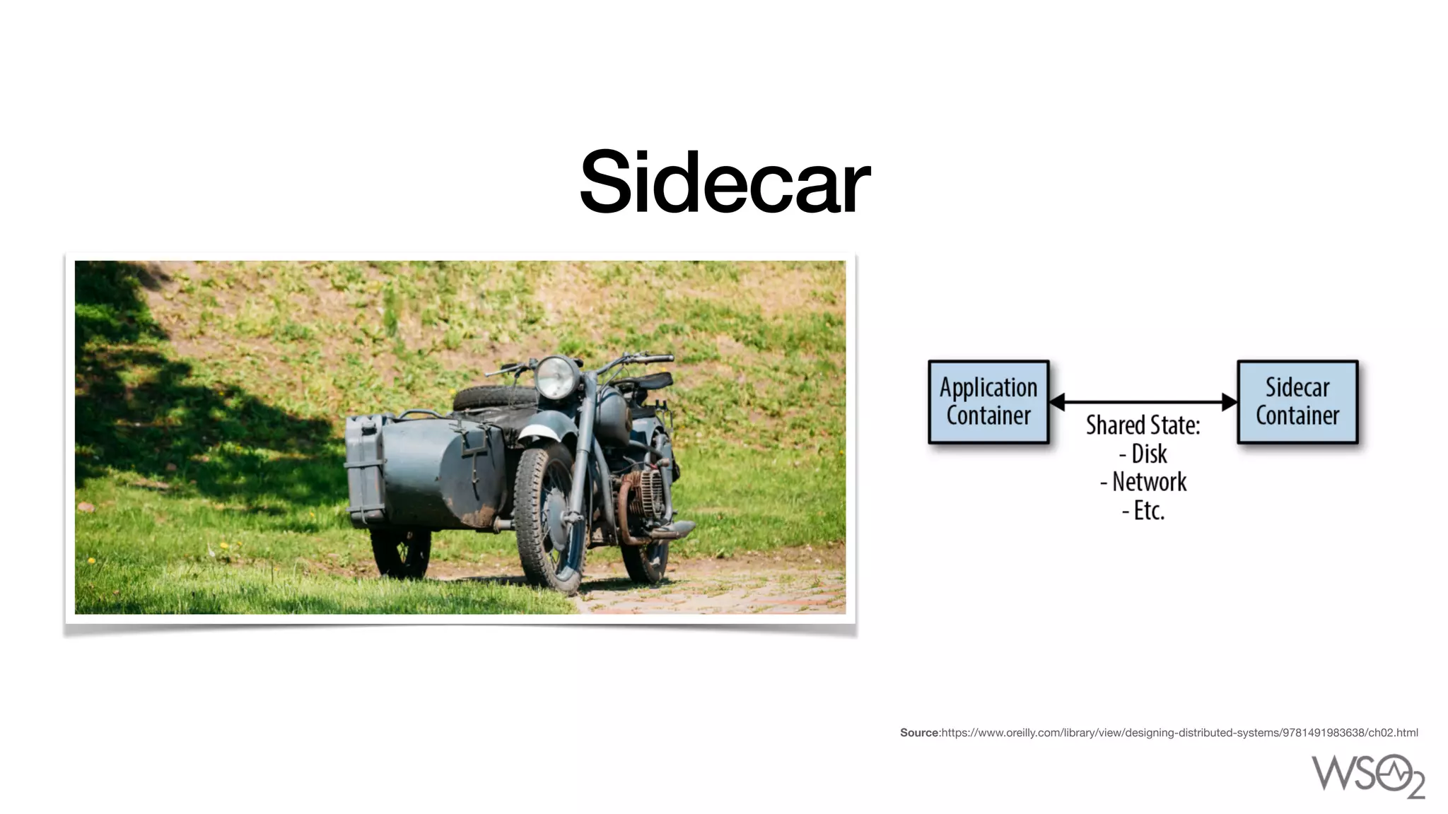 Sidecar
Source:https://www.oreilly.com/library/view/designing-distributed-systems/9781491983638/ch02.html
 