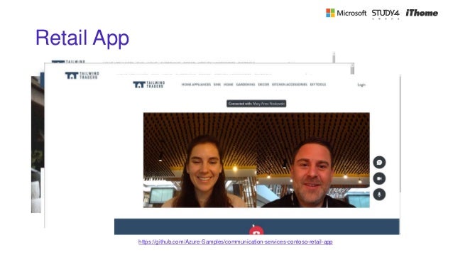 Retail App
https://github.com/Azure-Samples/communication-services-contoso-retail-app
 