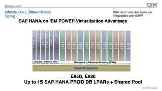 © 2020 IBM Corporation
IBM Cognitive Systems
Infrastructure Differentiators
Sizing
IBM recommended limits are
Negotiable with SAP!!
 
