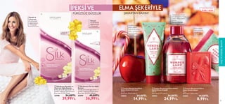 90 91
Elma şekeri
kokusuna ve
desenine
sahip sabun



91
SAÇ
VE
KİŞİSEL
BAKIM
91
STOKLARLA SINIRLI
ÖZEL SERİ
SAÇ
VE
KİŞİSEL
BAKIM
91
ELMA ŞEKERİYLE
ŞIMARTAN BAKIM!
LOREM İPSUM
DOLOER SİT
Yüz için
10 çift taraflı
ağda bandı
+ 4 mendil
Bacak ve
vücut için
8 çift taraflı
ağda bandı
+ 2 mendil
 
 Silk Beauty Yüz İçin Ağda
Bantları
10 adet çift taraflı ağda bandı + 4
mendil + kullanım kılavuzu içerir.
Birim Fiyat 184.95TL/100adet
32599 49,00TL
36,99TL
 
 Silk Beauty Bacaklar ve
Vücut İçin Ağda Bantları
8 adet çift taraflı ağda bandı + 2
mendil + kullanım kılavuzu içerir.
Birim Fiyat 37.49TL/15adet
32598 54,00TL
39,99TL
İPEKSİ VE
PÜRÜZSÜZ GÜZELLİK


90
 
 Festive Wonderland Elma Şekeri
Kokulu Banyo Köpüğü
300 ml.
Birim Fiyat 8.33TL/100 ml.
35852 34,00TL
24,99TL
 
 Festive Wonderland Elma
Şekeri Kokulu Sabun
75 g.
Birim Fiyat 11.99TL/100 g.
35853 14,00TL
8,99TL
 
 Festive Wonderland Elma
Şekeri Kokulu El Kremi
75 ml.
Birim Fiyat 19.99TL/100 ml.
35854 24,00TL
14,99TL
Hafif formüle ve
elma şekeri
kokusuna sahip,
elleri nemlendiren
ve besleyen
el kremi
Sabun içermeyen
pH dengeli formüle
sahip, elma şekeri
kokulu
banyo köpüğü
 