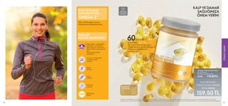 116 117
BESLENME
DEĞERLERİ
2 kapsülde
(1386 mg)
EPA
DHA
150mg
100mg
*Faydalı etkinin görülebilmesi için günde 250 ml EPA ve DHA alınması gerekir.**3 ürünü aynı ay içerisinde veya takip eden aylarda peş peşe sipariş vererek tamamlayabilirsiniz.Bedava ürün hakkınızın
kaybolmaması için 3. ürünü sipariş ederken, bedava almak istediğiniz 4. ürünün kodunu sipariş formuna eklemeyi unutmayınız.Hediye hakkınızı kaybetmemek için ara vermeden sipariş verilmesi gerekmektedir.
EPA ve DHA kalbin normal
fonksiyonuna katkıda bulunur.
Koruyucu, renklendirici
ve yapay aroma
içermez.
Soya
içermez.
Süt ürünü
içermez.
Balık jelatin
kapsül
Balık yağımız, sürdürülebilir
balıkçılık ve su ürünleri ile
ilgili ürünler için uluslararası
temel sertifika organizasyonu
olan
Deniz Dostları (FOS)
sertifikalıdır.
Gluten
içermez.
KALP VE DAMAR
SAĞLIĞINIZ İÇİN
OMEGA 3*
KALP VE DAMAR
SAĞLIĞINIZA
ÖNEM VERİN!
BUNLARI
BİLİYOR MUYDUNUZ?
KULLANIMI:
Her sabah kahvaltıdan sonra
2 adet almanız, günlük Omega 3
ihtiyacınızı karşılamaya
yardımcı olur.
60KAPSÜL
AYNI ÜRÜNDEN
2 ADET ALANA TANESİ
179 TL YERİNE
159,50 TL
ZİNDE
YAŞAM
117
 
﻿
Omega 3 Takviye Edici Gıda
60 kapsül içerir.
Birimfiyat 430.50TL/100 g.
29705 179,00TL
ORIFLAME
UYGULAMASI
İLE TARA!
 