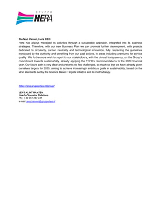 Press release: Business Plan to 2024