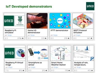IoT Developed demonstrators
25
 