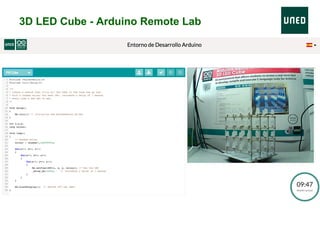 3D LED Cube - Arduino Remote Lab
Web-cam
 