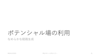 ポテンシャル場の利用
なめらかな経路生成
2021年1月24日 RSJロボット工学セミナー 21
 