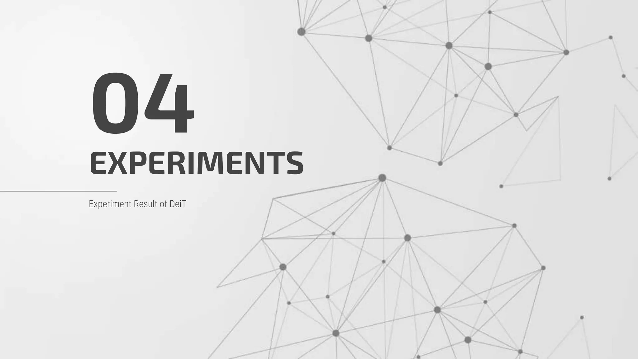 EXPERIMENTS
04
Experiment Result of DeiT
 