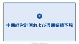 © SIOS Corporation All rights Reserved.
中期経営計画および通期業績予想
Ⅲ
 