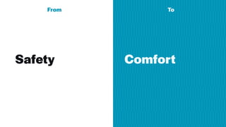 Safety
From To
Comfort
 