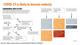 COVID-19 is likely to become endemic
Source: https://www.nature.com/articles/d41586-021-00396-2
 