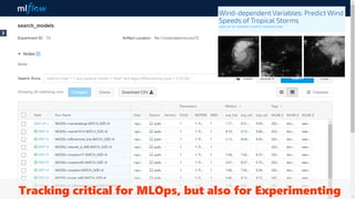 Tracking critical for MLOps, but also for Experimenting
 