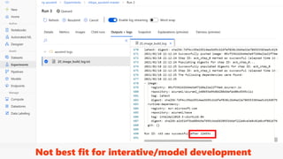 Not best fit for interative/model development
 