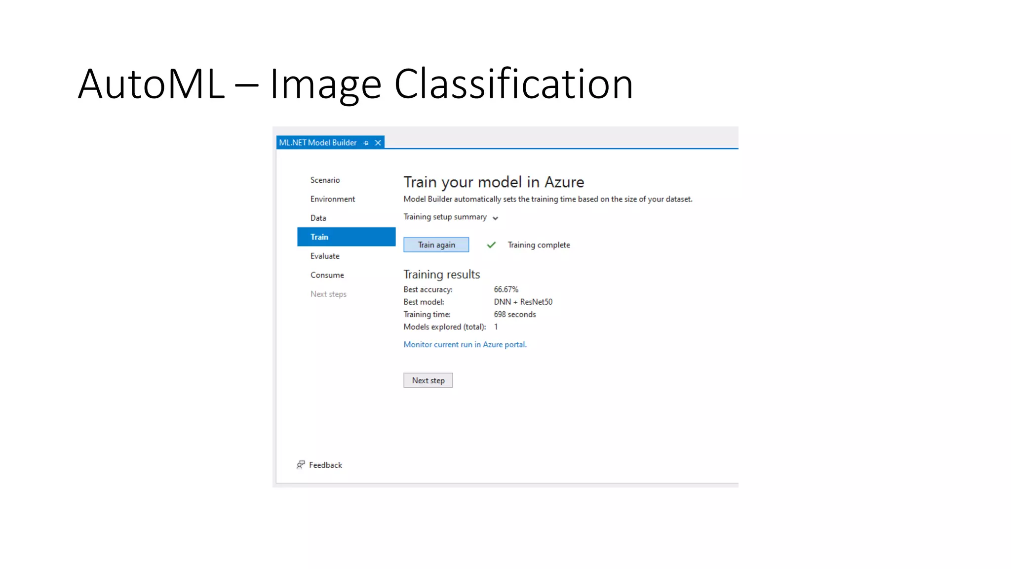 AutoML – Image Classification
 