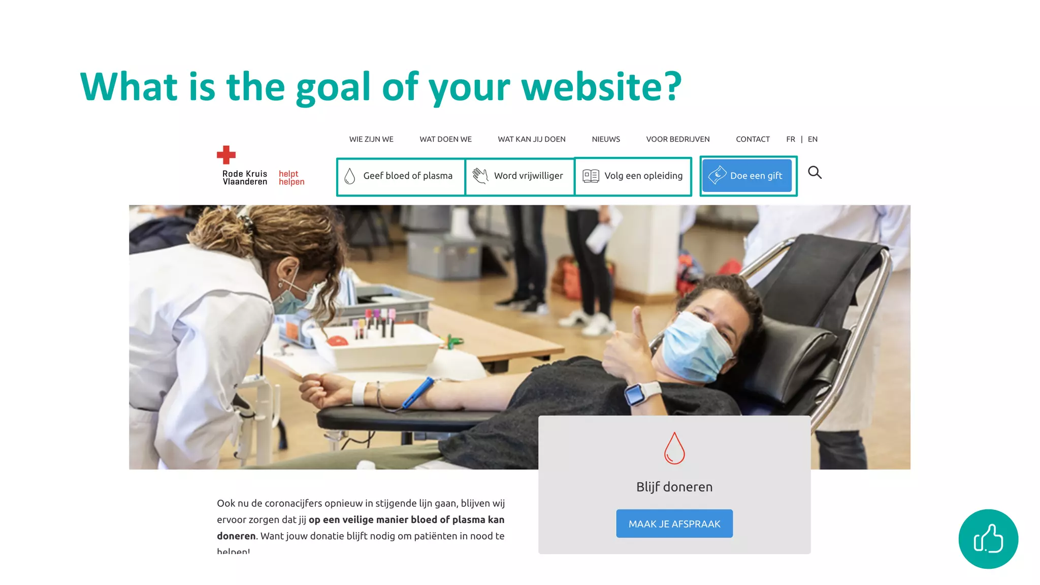 What is the goal of your website?
 