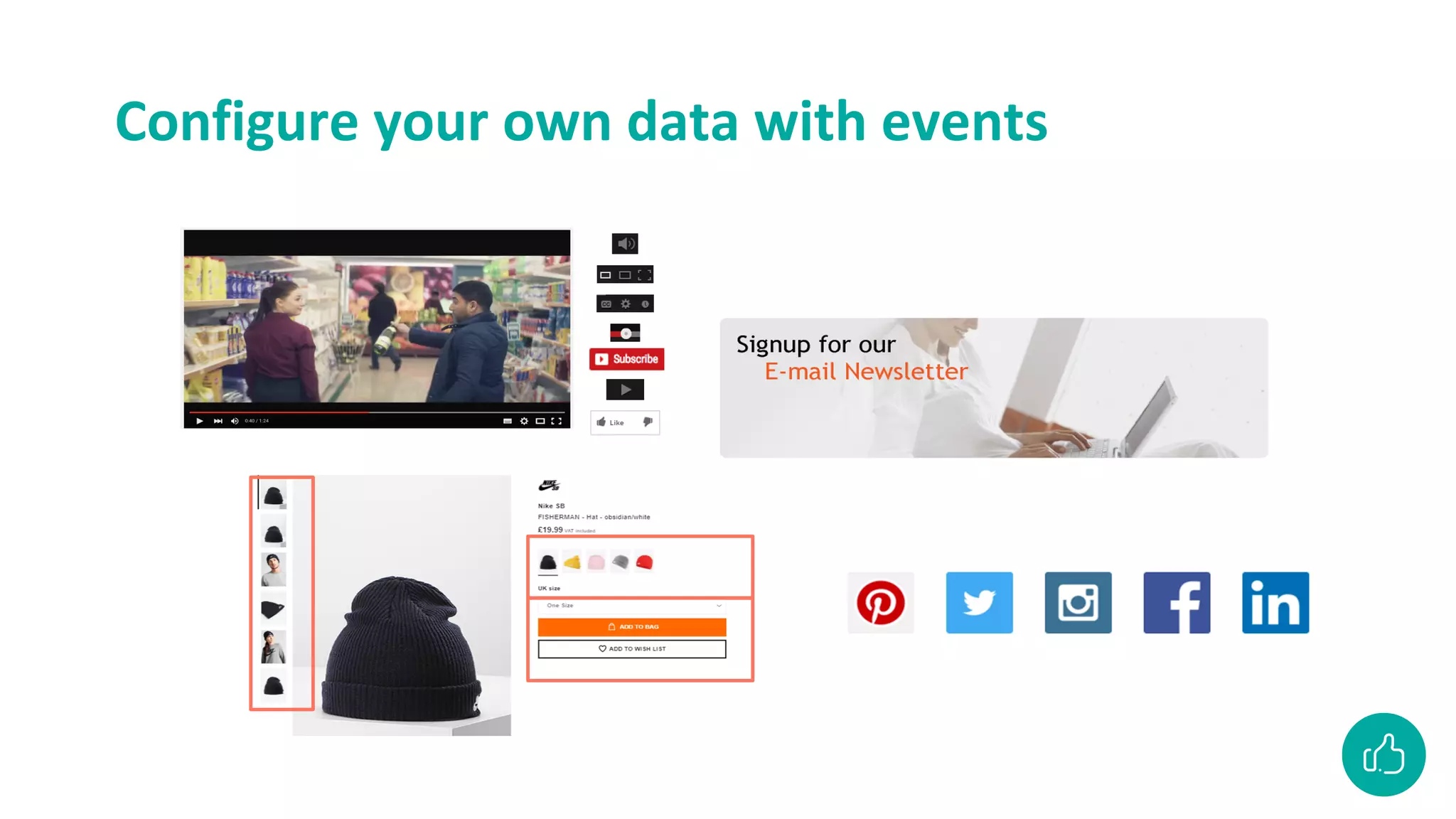 Configure your own data with events
 